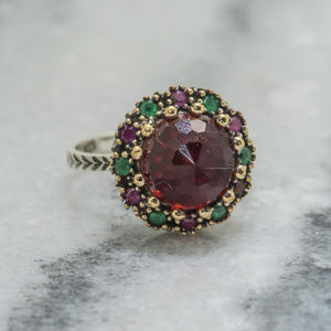 New Genuine Ruby & Emerald Ring Size 9 Ret - image 1